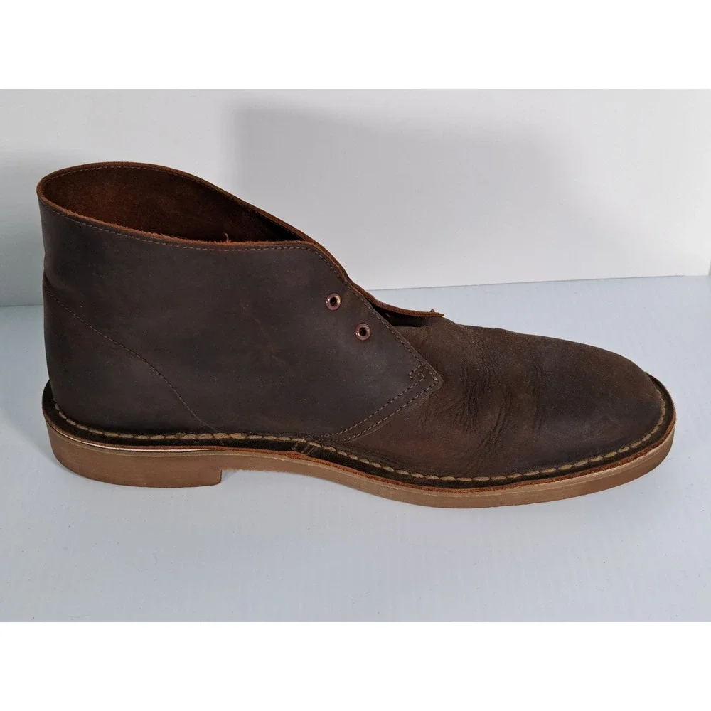 Clarks Bushacre 3 Mens 12 Dark Brown Beeswax Leather Chukka Desert Boot 26153542